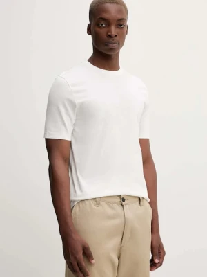 HUGO t-shirt bawełniany męski kolor beżowy gładki 50542969