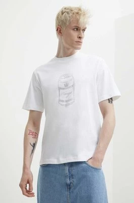 HUGO t-shirt bawełniany męski kolor biały z aplikacją 50513832