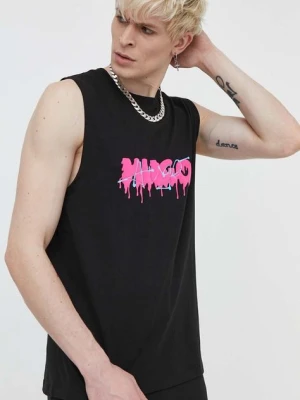 HUGO t-shirt bawełniany męski kolor czarny 50509968