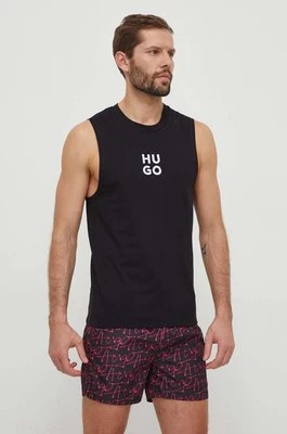 HUGO t-shirt bawełniany męski kolor czarny 50510189