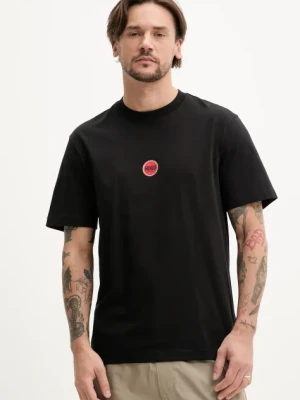 HUGO t-shirt bawełniany męski kolor czarny z nadrukiem 50530647