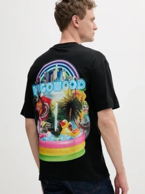 HUGO t-shirt bawełniany męski kolor czarny z nadrukiem 50538512