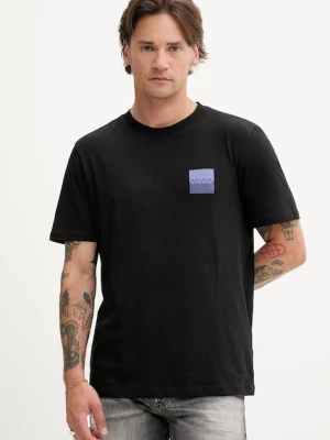 HUGO t-shirt bawełniany męski kolor czarny z nadrukiem 50544458