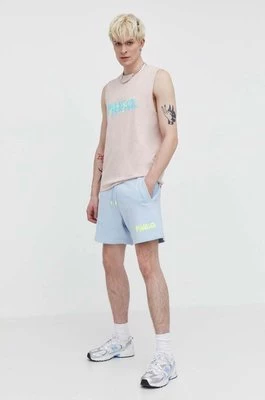 HUGO t-shirt bawełniany męski kolor różowy 50509968
