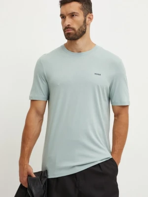 HUGO t-shirt bawełniany męski kolor szary gładki 50466158