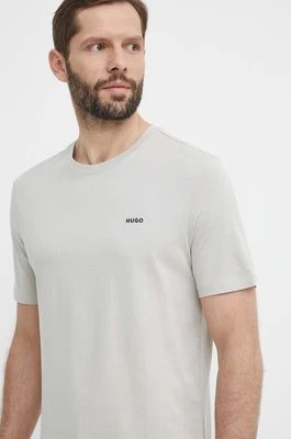 HUGO t-shirt bawełniany męski kolor szary gładki 50466158
