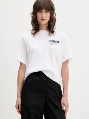 HUGO t-shirt bawełniany Vintage Tee_18 damski kolor biały 50550148