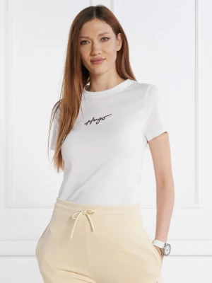 HUGO T-shirt Classic Tee_4 | Regular Fit biały