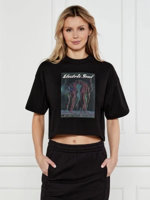 HUGO T-shirt | Cropped Fit czarny