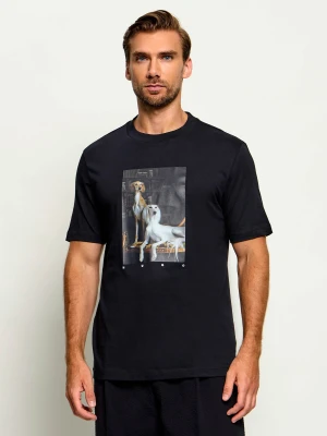 HUGO T-shirt Daffilo | Regular Fit czarny