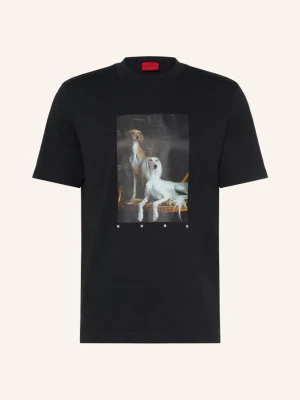 Hugo T-Shirt Daffilo schwarz czarny