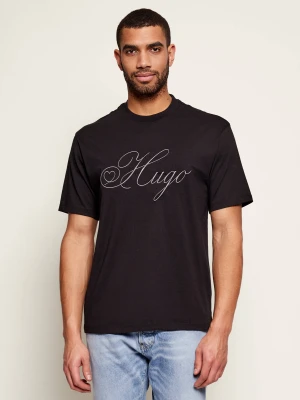 HUGO T-shirt Dalent | Regular Fit czarny