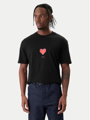 HUGO T-Shirt Dalentin 50553429 Czarny Relaxed Fit