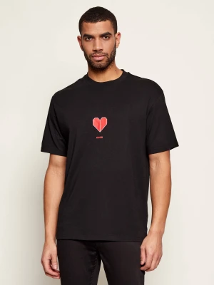 HUGO T-shirt Dalentin | Regular Fit czarny
