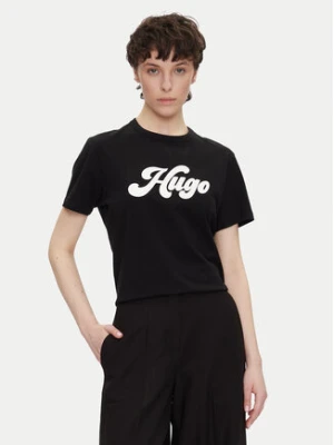 HUGO T-Shirt Damacia_4 50539101 Czarny Regular Fit