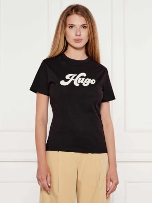HUGO T-shirt Damacia_4 | Regular Fit czarny