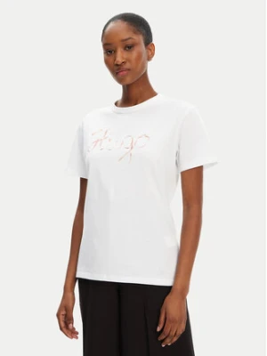 HUGO T-Shirt Damacia_5 50544868 Biały Regular Fit