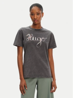HUGO T-Shirt Damacia_5 50544868 Czarny Regular Fit