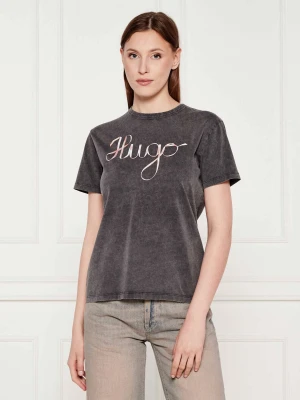 HUGO T-shirt Damacia_5 | Regular Fit czarny