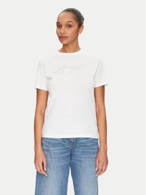 HUGO T-Shirt Damacia 50535491 Biały Regular Fit