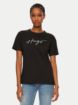 HUGO T-Shirt Damacia 50535491 Czarny Regular Fit