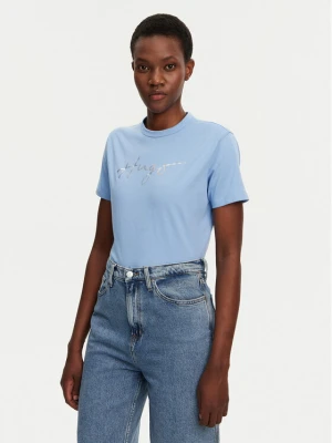 HUGO T-Shirt Damacia 50535491 Niebieski jasny Regular Fit