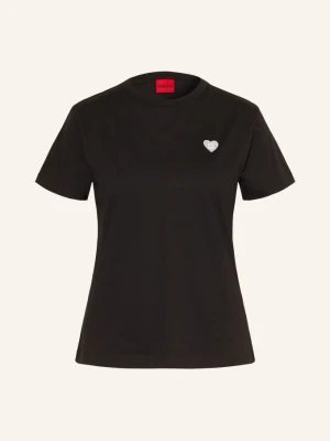 Hugo T-Shirt Damacia schwarz CZARNY