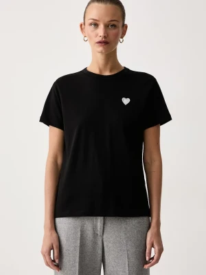 HUGO T-shirt damski bawełniany Damacia_9 czarny