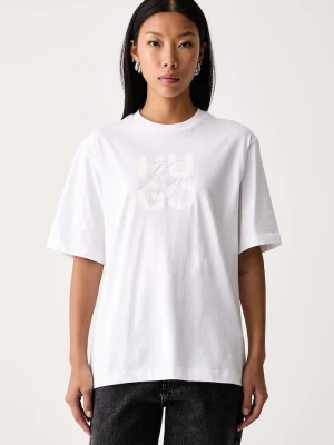 HUGO T-shirt damski bawełniany Dashine_1 biały