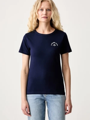 HUGO T-shirt damski bawełniany Deloris_5 granatowy