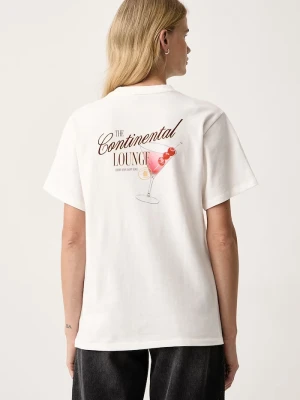 HUGO T-shirt damski bawełniany Vintage Tee_26 biały