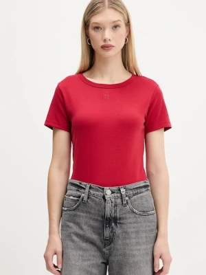 HUGO t-shirt damski kolor czerwony 50512002