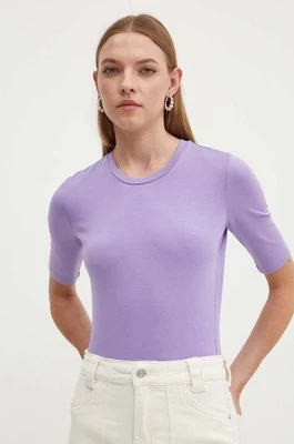 HUGO t-shirt damski kolor fioletowy 50515019