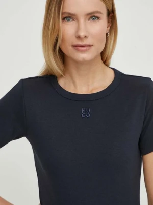 HUGO t-shirt damski kolor granatowy 50512002