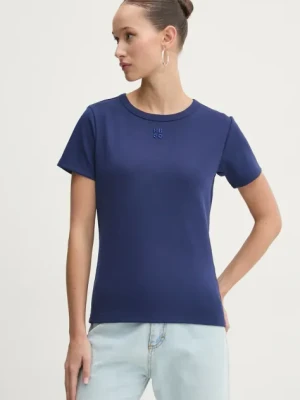 HUGO t-shirt damski kolor niebieski 50512002