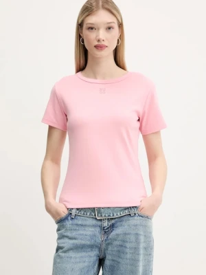 HUGO t-shirt damski kolor różowy 50512002