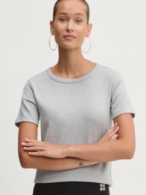 HUGO t-shirt damski kolor szary 50512002