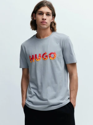 HUGO T-shirt Danda | Regular Fit szary