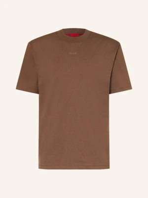 Hugo T-Shirt Dapolino braun BRĄZOWY