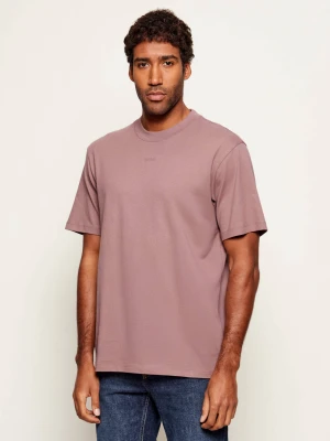 HUGO T-shirt Dapolino | Relaxed fit różowy