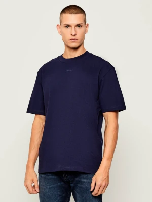 HUGO T-shirt Dapolino | Relaxed fit granatowy
