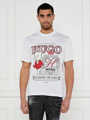 HUGO T-shirt Daporoni | Loose fit biały