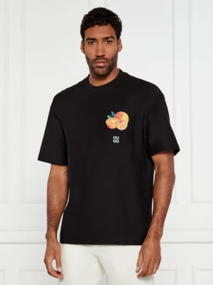 HUGO T-shirt Dartiee | Oversize fit czarny
