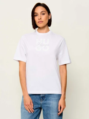 HUGO T-shirt Dashire_5 | Relaxed fit biały