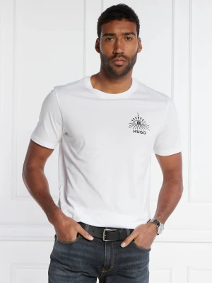 HUGO T-shirt Dedico | Regular Fit biały