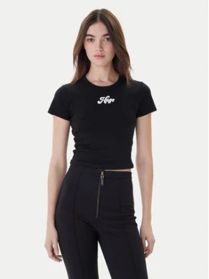 HUGO T-Shirt Delanor_2 50539132 Czarny Cropped Fit