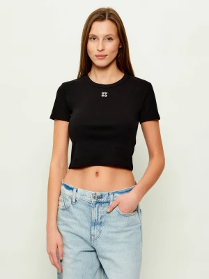 HUGO T-shirt Delanor | Slim Fit czarny