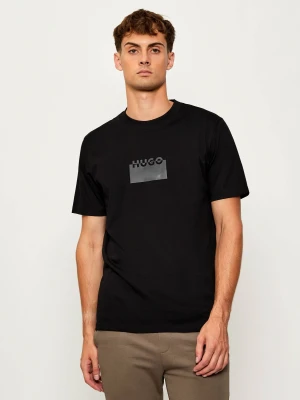 HUGO T-shirt Delastio | Regular Fit czarny