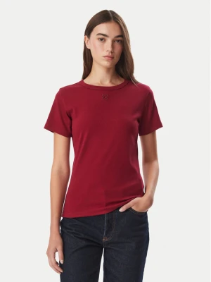 HUGO T-Shirt Deloris 50512002 Czerwony ciemny Slim Fit