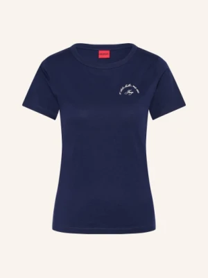 Hugo T-Shirt Deloris blau GRANATOWY
